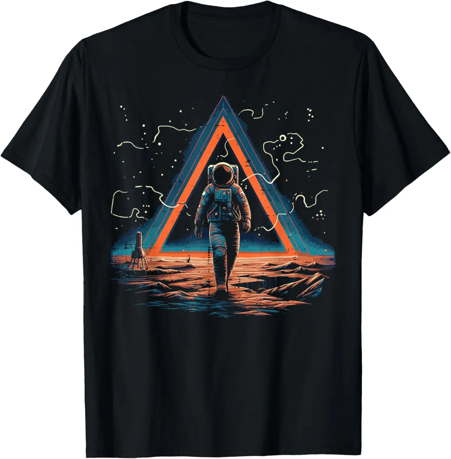 Astronaut Space Triangle Art Spaceman Abstract Men Women Kid T-Shirt