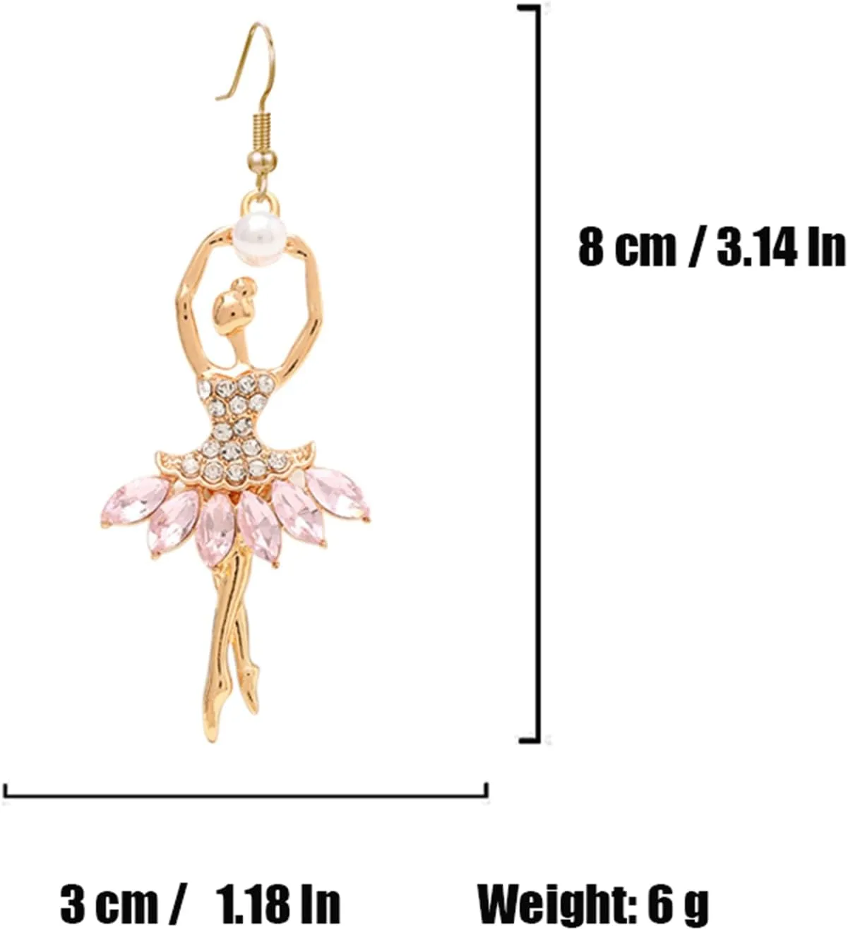 Ballerina Ballet Dancer Earrings for Women Sweet Elegant Dancing Ballet Earrings for Ballerina Earrings Christmas Gift