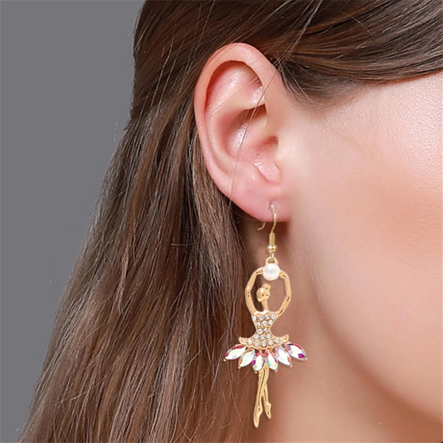 Ballerina Ballet Dancer Earrings for Women Sweet Elegant Dancing Ballet Earrings for Ballerina Earrings Christmas Gift