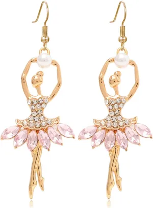 Ballerina Ballet Dancer Earrings for Women Sweet Elegant Dancing Ballet Earrings for Ballerina Earrings Christmas Gift
