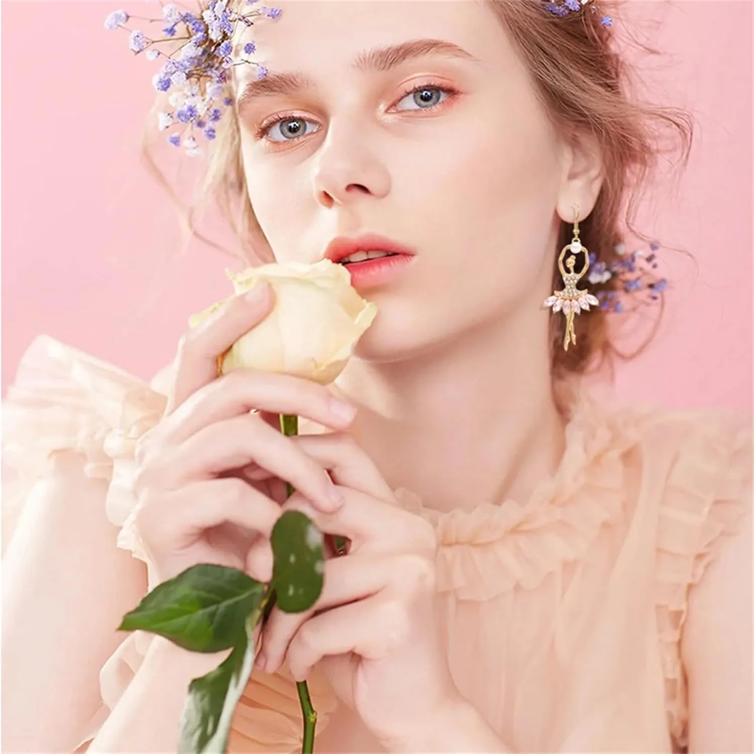 Ballerina Ballet Dancer Earrings for Women Sweet Elegant Dancing Ballet Earrings for Ballerina Earrings Christmas Gift