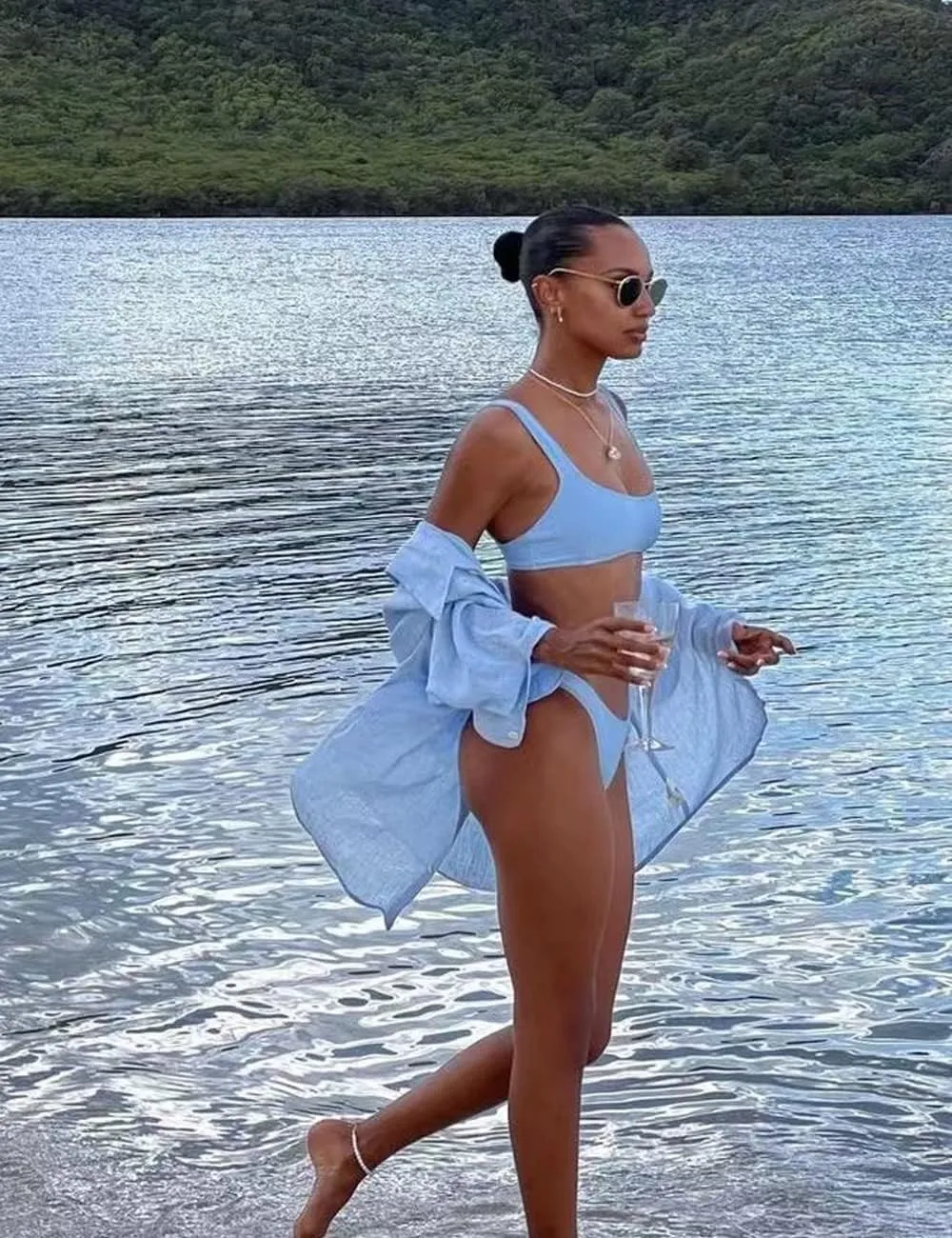 Beach Coverup for Women, Swimsuit Coverup Long Sleeve, Linen Bikini Cover Up Shirt, Bathing Suit Cover Ups for Pool
