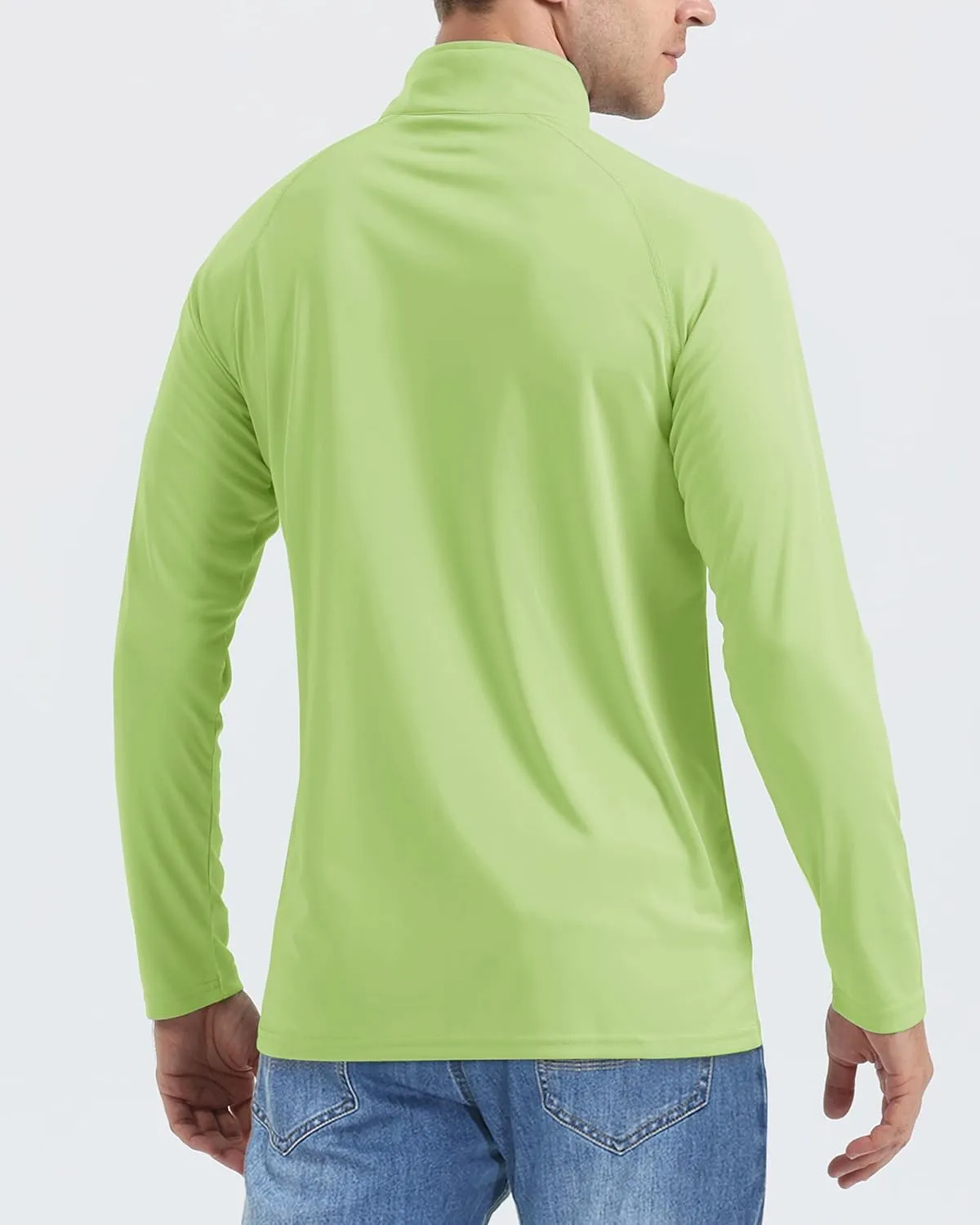 Boladeci Men's UPF 50  Sun Shirts 1/4 Zip Long Sleeve SPF UV Protection Lightweight Quick Dry Quarter Zip Golf Shirts