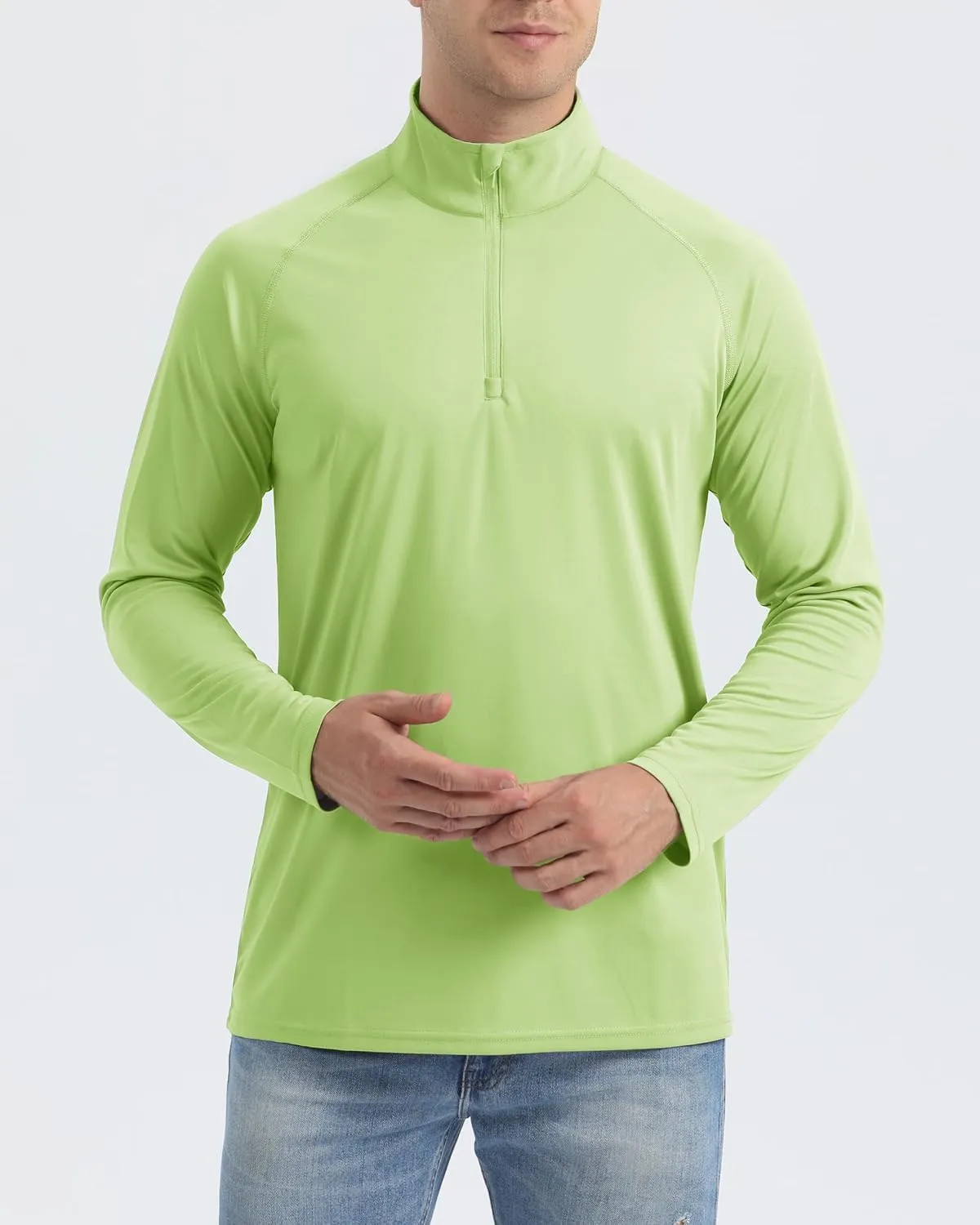 Boladeci Men's UPF 50  Sun Shirts 1/4 Zip Long Sleeve SPF UV Protection Lightweight Quick Dry Quarter Zip Golf Shirts
