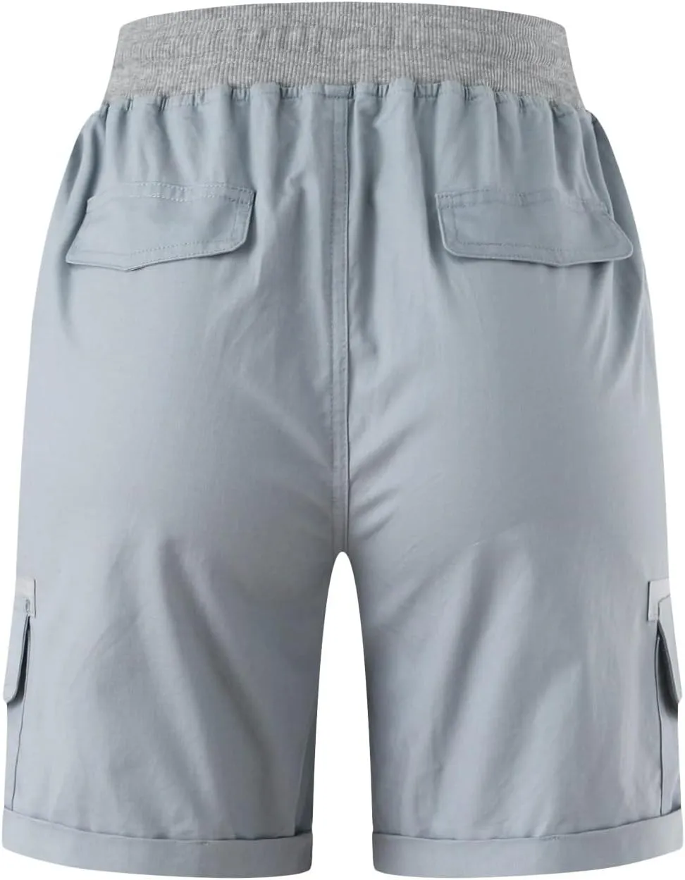 Cargo Shorts for Women Hiking High Waisted Summer Y2k Shorts Drawstring Bermuda Pull On Short Pants with Pockets