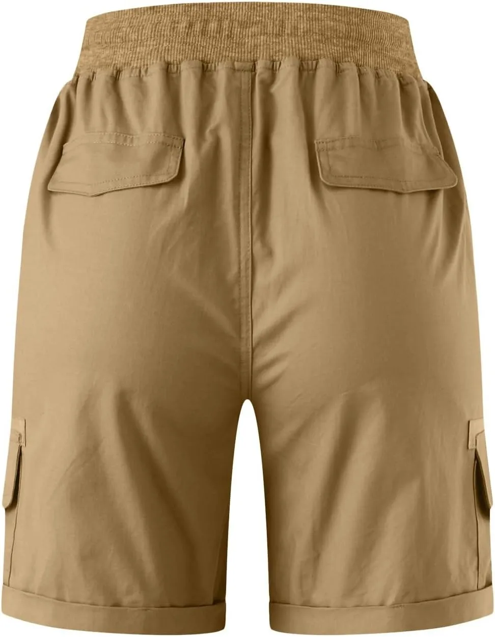 Cargo Shorts for Women Hiking High Waisted Summer Y2k Shorts Drawstring Bermuda Pull On Short Pants with Pockets