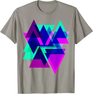 Colorful Modern Geometric Angular Pattern Block T-Shirts T-Shirt