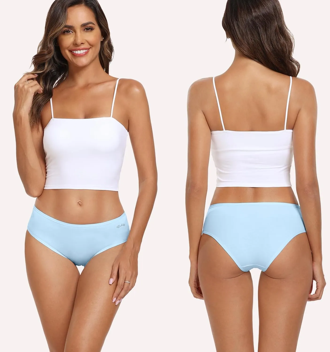 coskefy Women's Underwear Cotton Hipster Panties Low Rise Briefs Soft Strench Breathable Ladies Bikini Underwear 6 Pack