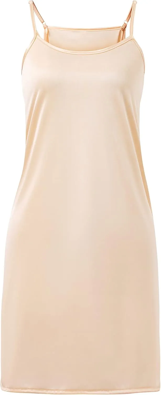 Coucoland Full Slip for Women - Adjustable Spaghetti Strap Cami Nightgown Womens Sleepwear Chemise