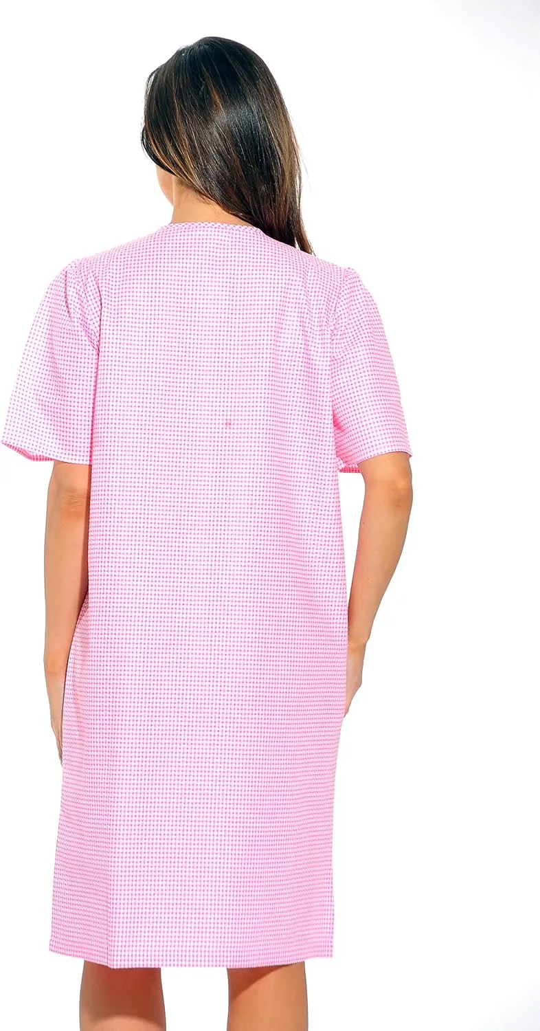 Dreamcrest Short Sleeve Duster Housecoat Women Sleepwear