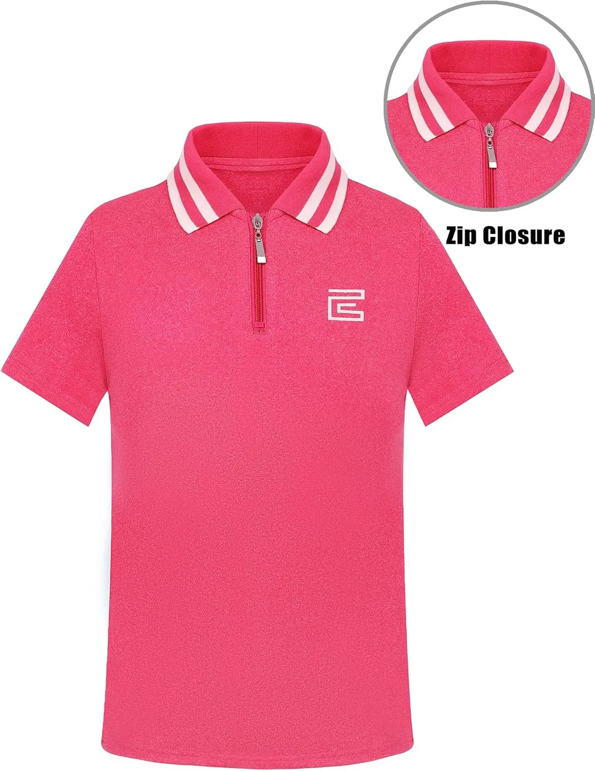EXARUS Girls' Golf Sleeveless Shirts Polo Tennis Kids V-Neck Athletic Workout Tank Tops UPF 50  Quick Dry Golf Clothes