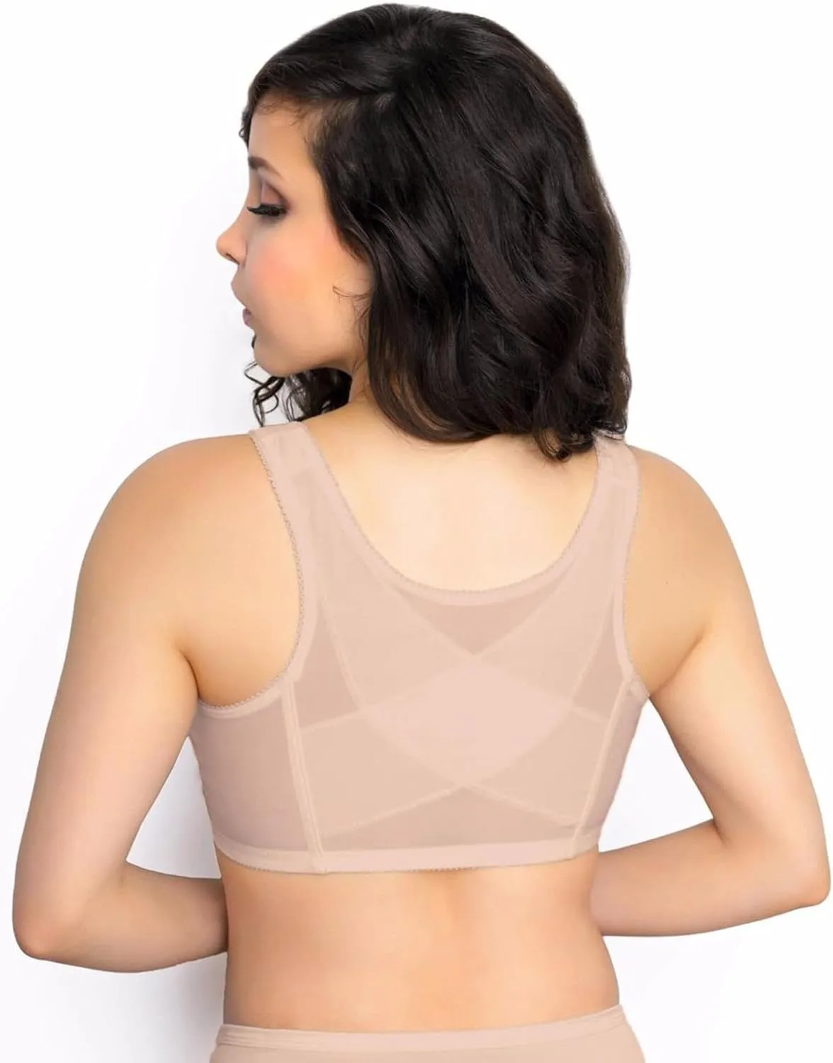 Exquisite Form 5100565 FULLY Lace Wireless Back & Posture Support Bra with Front Closure
