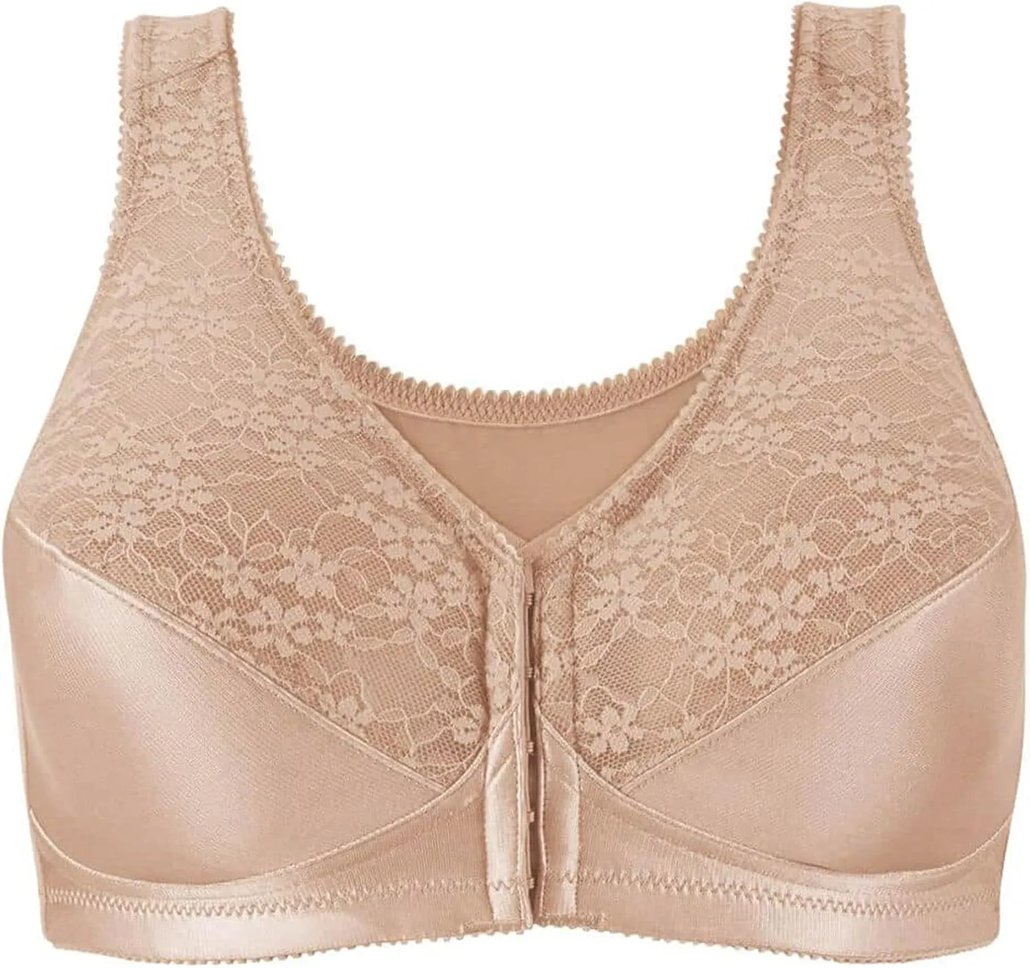 Exquisite Form 5100565 FULLY Lace Wireless Back & Posture Support Bra with Front Closure