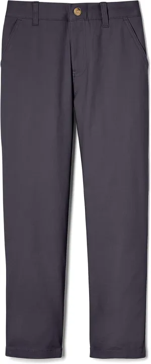 French Toast Boys' Adjustable Waist Straight Fit Stretch Twill Chino Pant