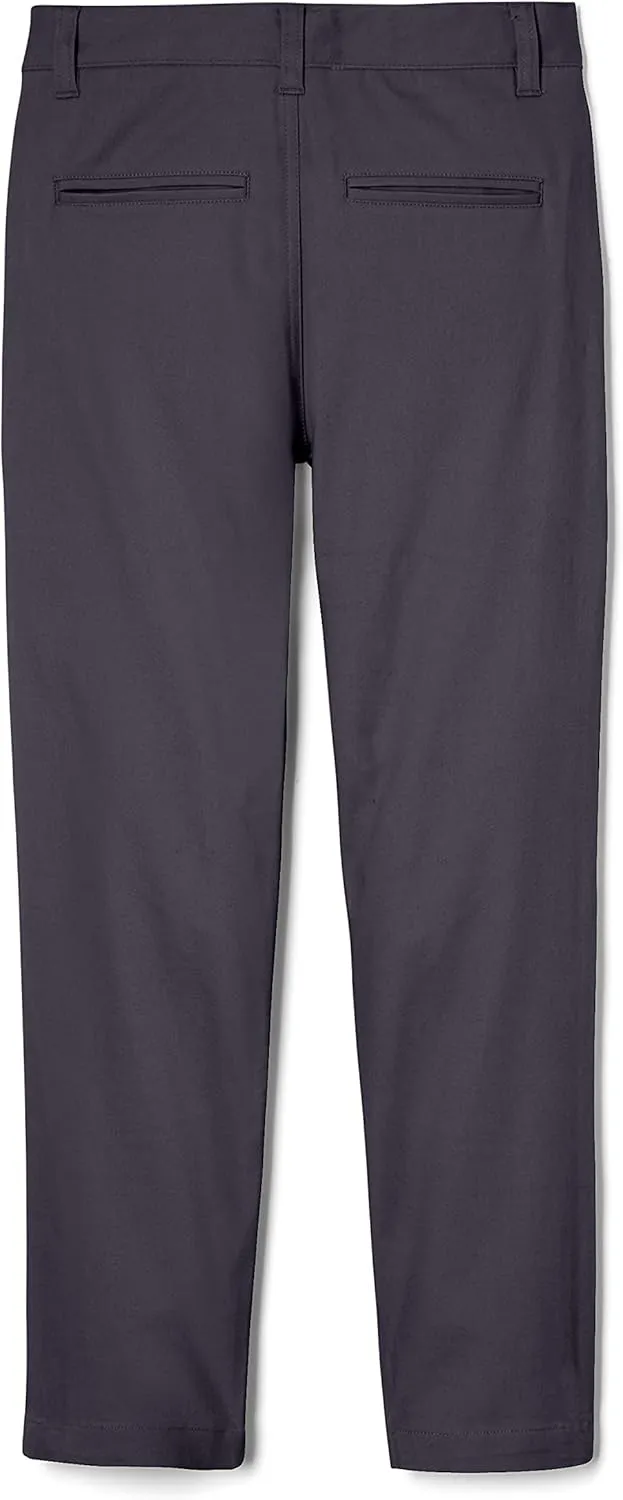 French Toast Boys' Adjustable Waist Straight Fit Stretch Twill Chino Pant