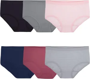 Fruit of the Loom Women's No Show Seamless Underwear, Amazing Stretch & No Panty Lines, Available in Plus Size