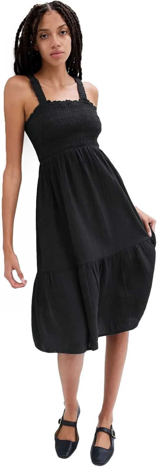 GAP Women's Smocked Midi Dress