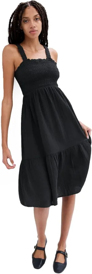 GAP Women's Smocked Midi Dress