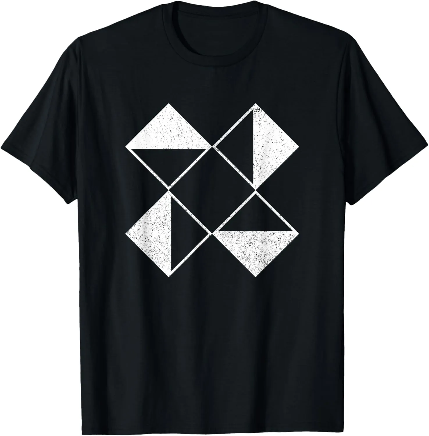 Geometric 8 Triangle Shapes Abstract Geometry Art Distressed T-Shirt