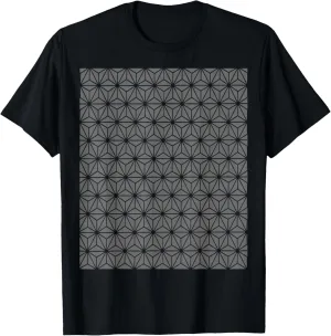 Geometric Art Deco Style Triangles Pattern Grey On Grey T-Shirt