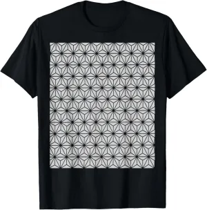 Geometric Art Deco Style Triangles Pattern Pale Gray T-Shirt