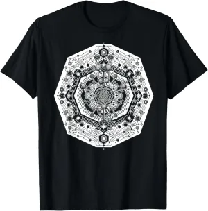 Geometric Circuit Board Hexagon Pattern T-Shirt