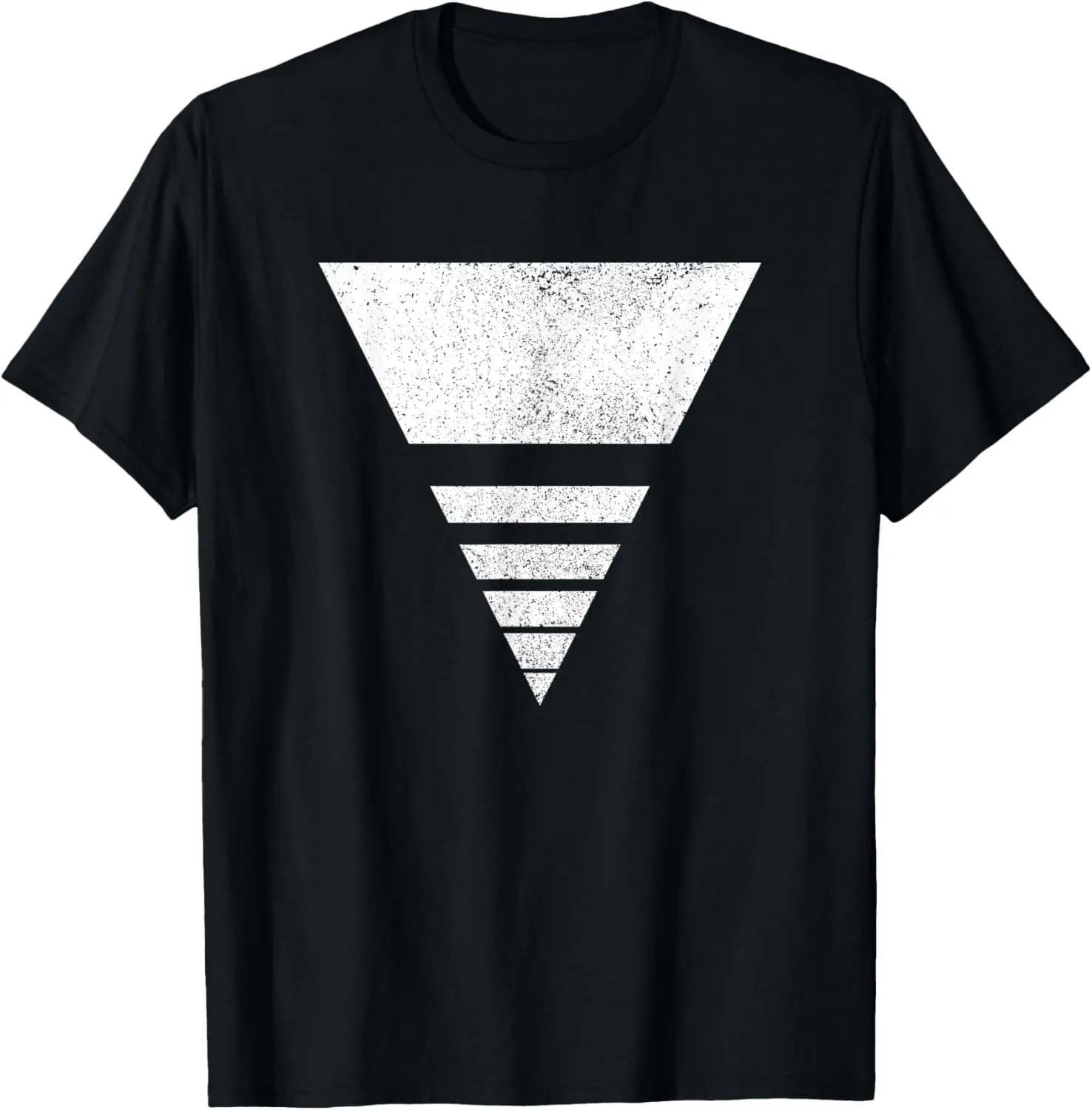 Geometric Sliced Triangle Line Shape Geometry Art Distressed T-Shirt