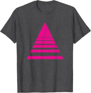 Geometric Triangle Sliced Shapes Geometry Art Distressed T-Shirt