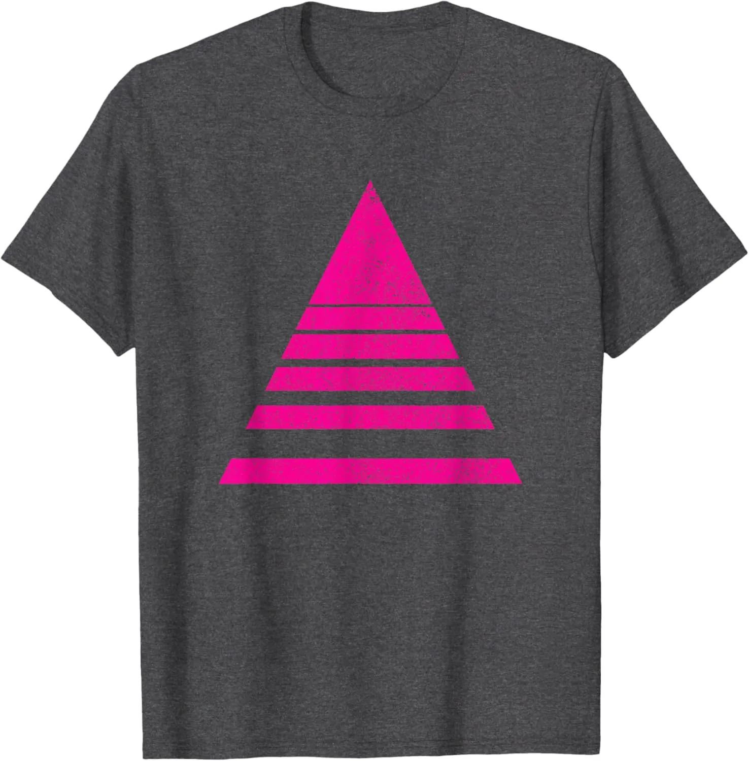 Geometric Triangle Sliced Shapes Geometry Art Distressed T-Shirt
