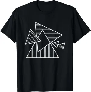Geometric Triangles Geometry Retro Aesthetic Abstract Artsy T-Shirt