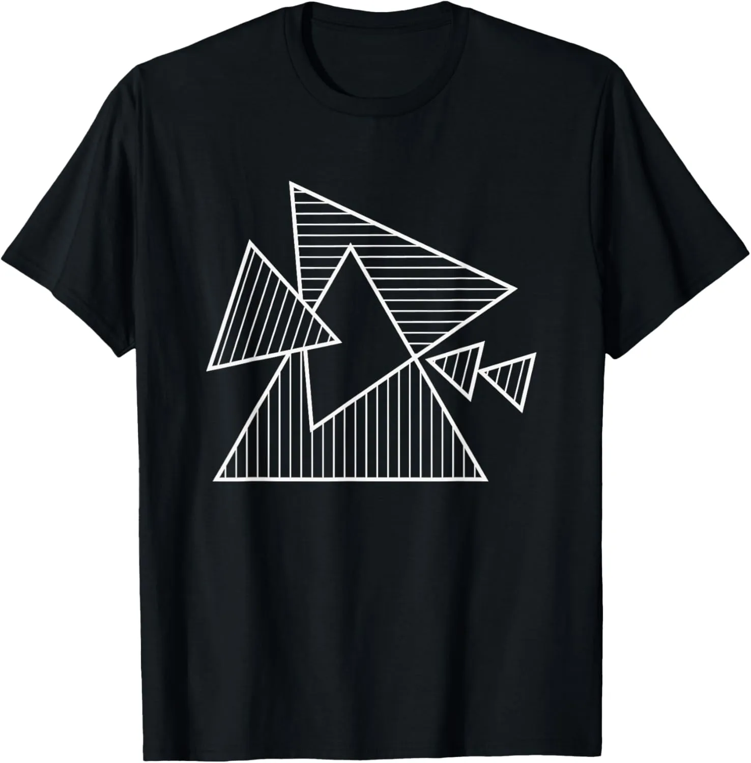 Geometric Triangles Geometry Retro Aesthetic Abstract Artsy T-Shirt