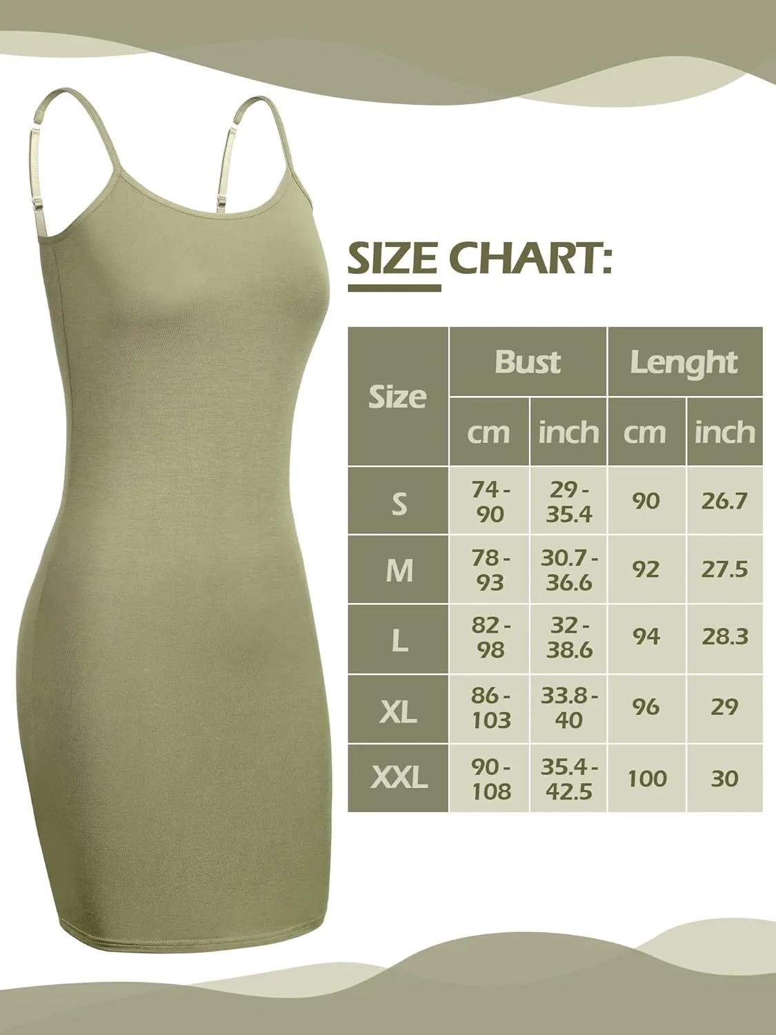 Geyoga 8 Pcs Full Slip for Women Under Dress Mini Adjustable Spaghetti Strap Cami Shapewear Undergarment