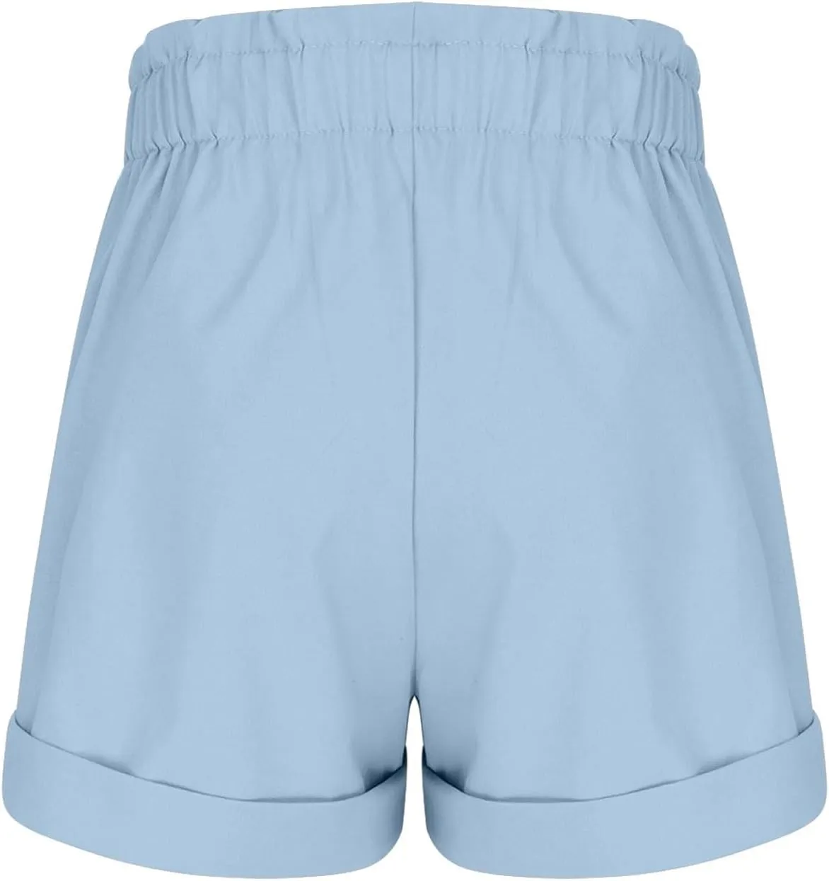 Girls Ruffled Paperbag Elastic Waist Summer Shorts Comfy Casual Wide Leg Shorts with Pockets for 5-15 Years