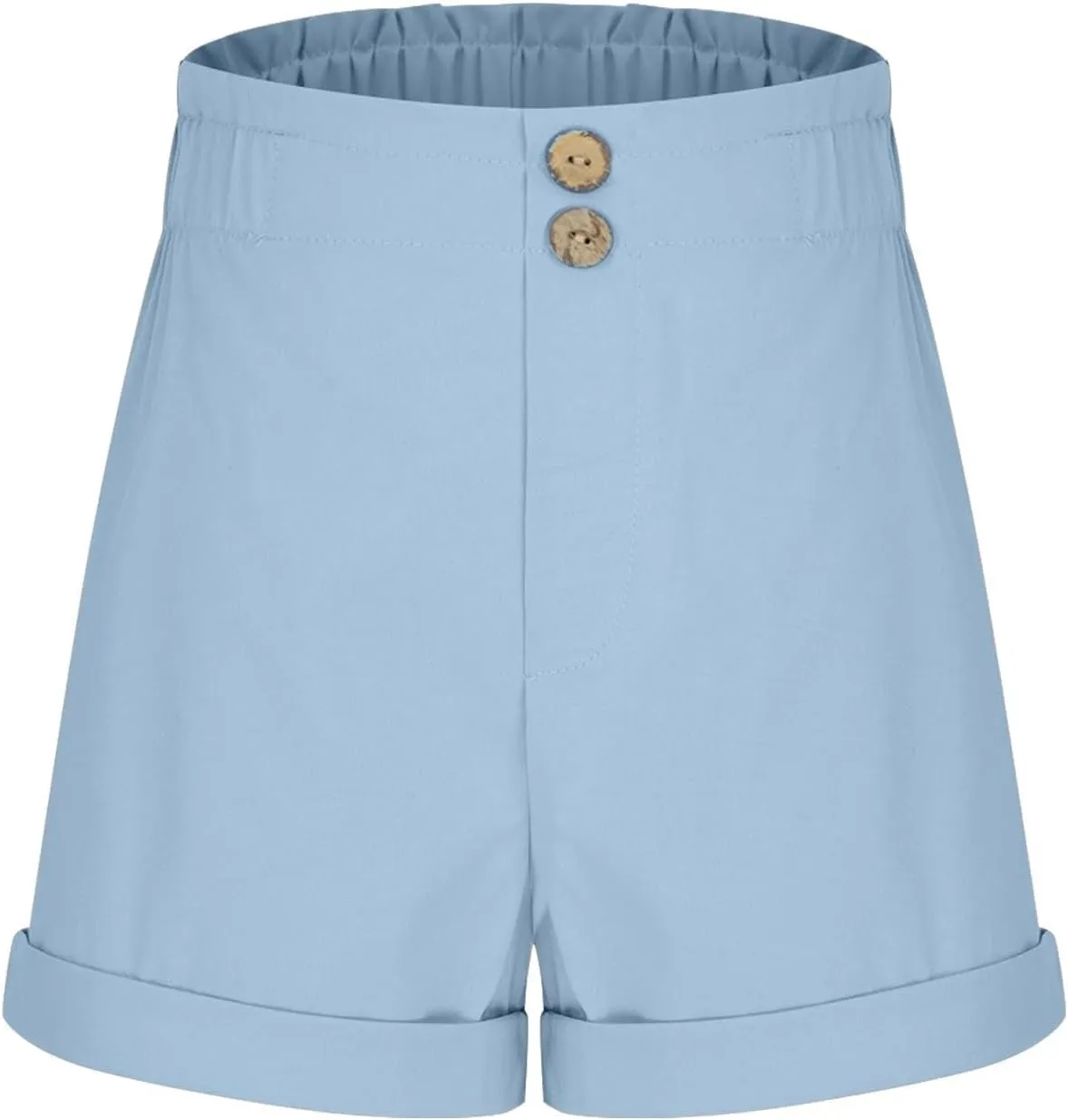 Girls Ruffled Paperbag Elastic Waist Summer Shorts Comfy Casual Wide Leg Shorts with Pockets for 5-15 Years