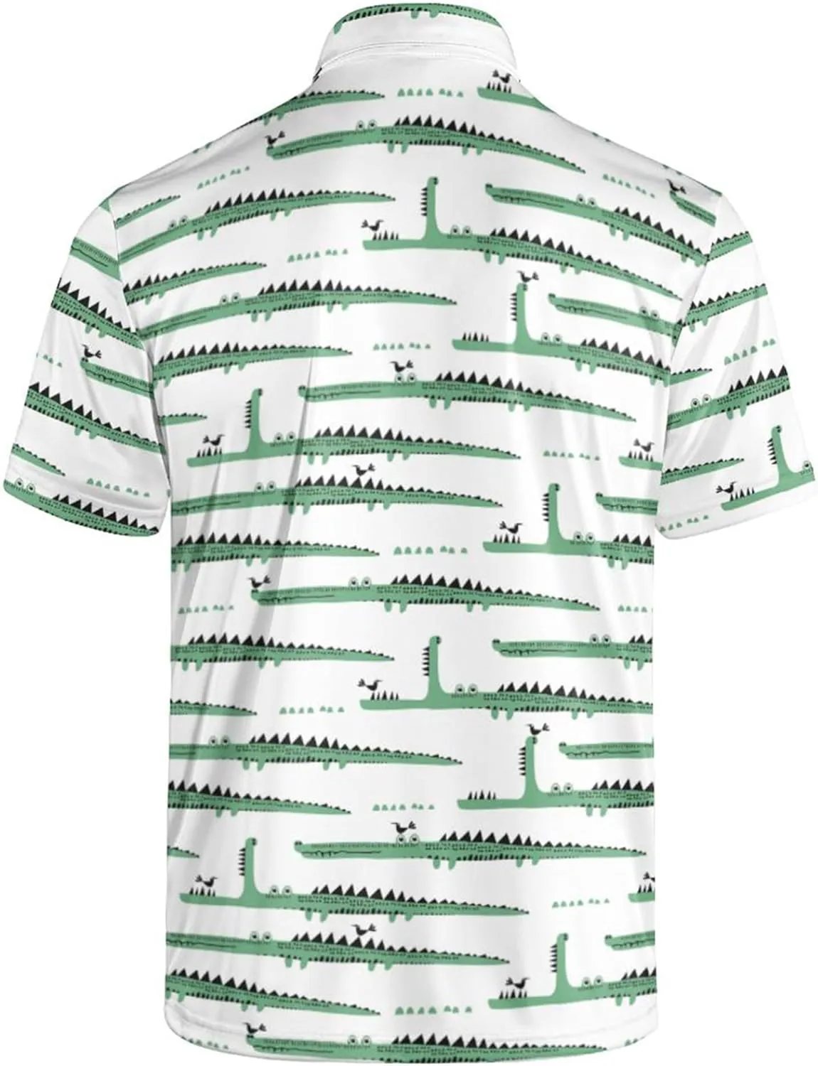 Golf Polo Shirts for Men Funny Print Short Sleeve Golf Shirts Performance Golf Polos
