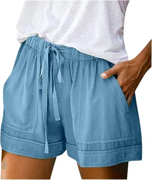 Gym Shorts for Women Wide Leg Elastic Waist Lounge Cute Shorts Beach Cruise Shorts Big and Tall Shorts Capris Pants