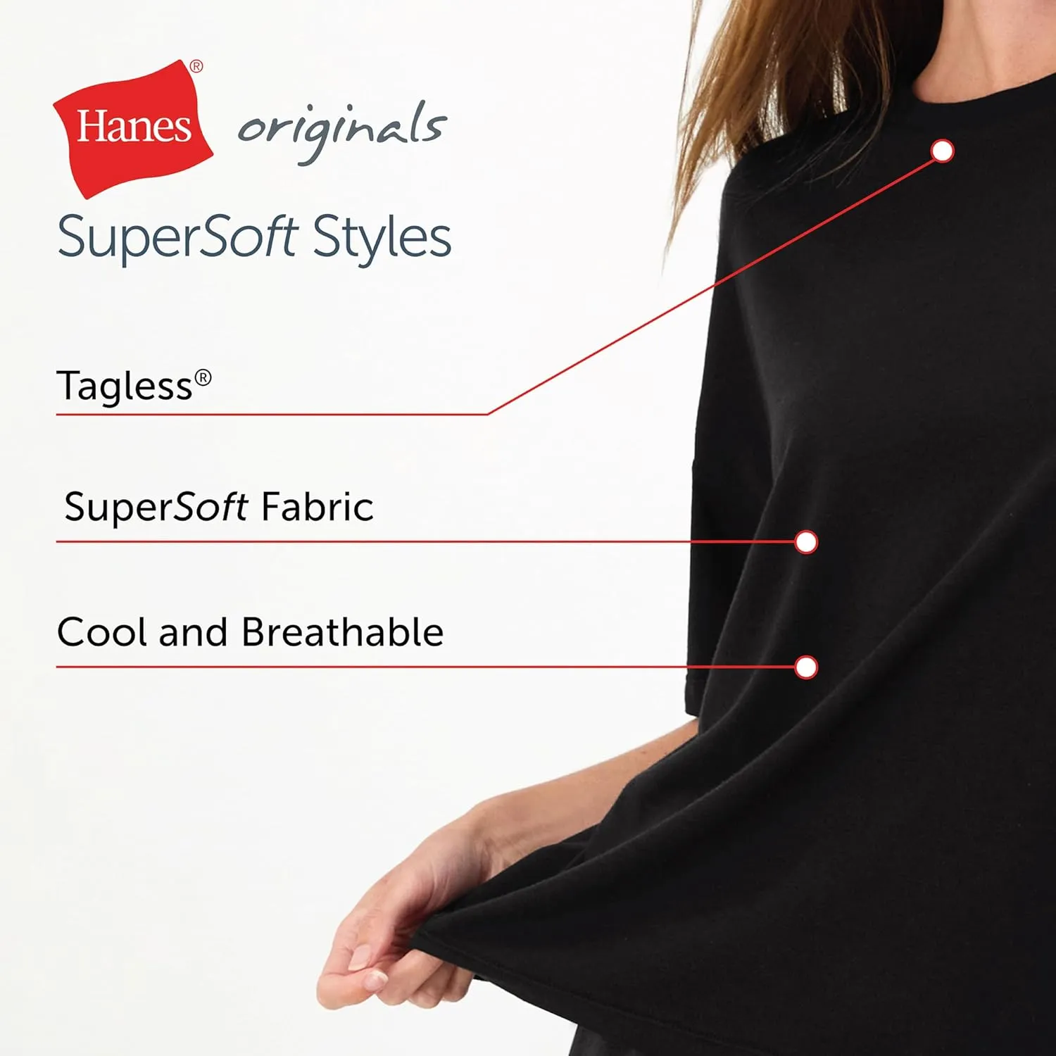 Hanes Women's Originals 2 Piece Lounge, Comfywear Supersoft Boxy T-Shirt & Sleep Shorts Loungewear Set