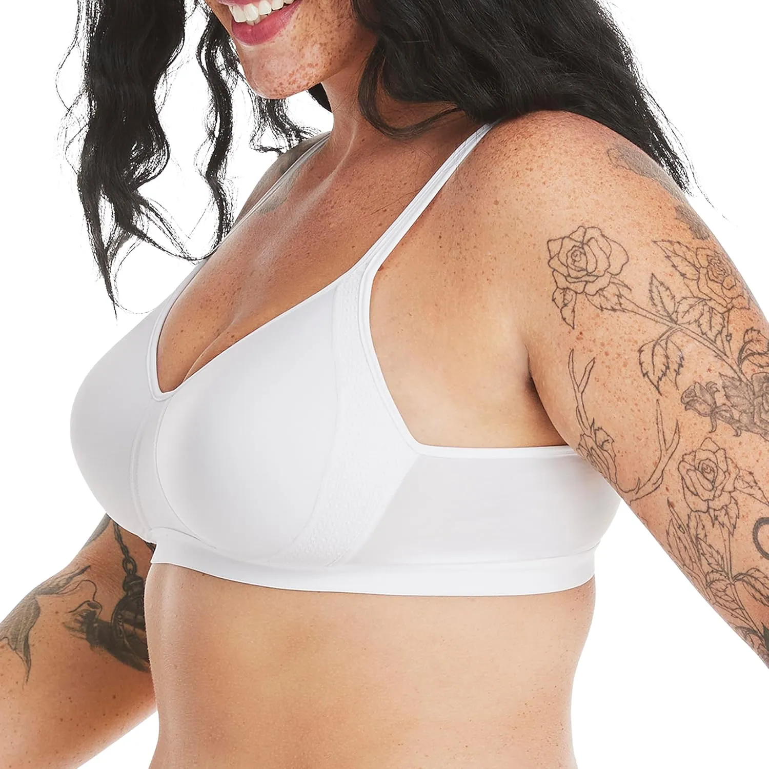 Hanes Women's X-Temp Wireless Bra, Cooling Mesh T-Shirt Bra, ComfortFlex Fit Wirefree Bra