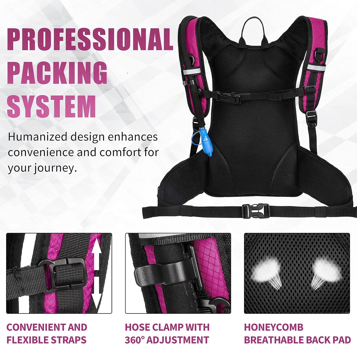 Hydration Pack Hiking Water Backpack - Miracol Insulated Water Bag with 2L Bladder