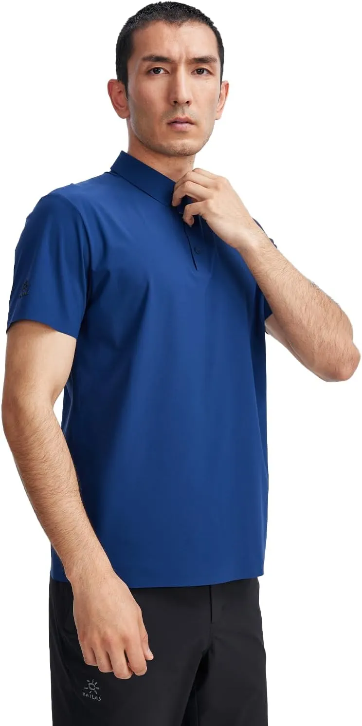 KAILAS Men's UPF 50  UV Sun Protection Short Sleeve Polo Shirts in Classic Fit