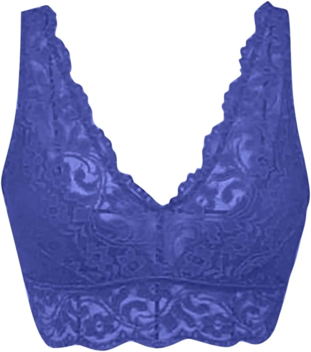 Lace Bra for Women Sexy Deep V See Through Bra Lingerie Push Up Support Wireless Bras Womens Everyday Bras Bralettes