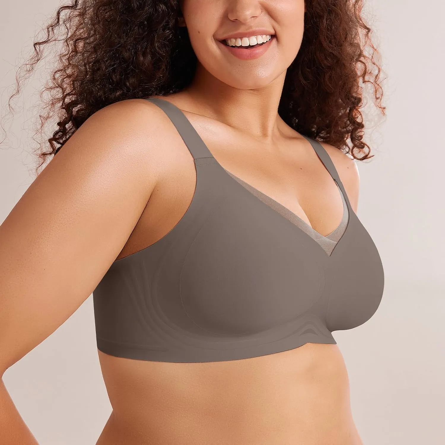 Lace V Seamless Bras for Women No Underwire Bralettes Push Up Wireless Supportive Full Coverage Everyday Bras