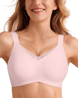 Lace V Seamless Bras for Women No Underwire Bralettes Push Up Wireless Supportive Full Coverage Everyday Bras