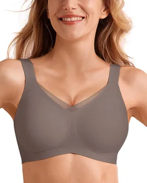 Lace V Seamless Bras for Women No Underwire Bralettes Push Up Wireless Supportive Full Coverage Everyday Bras