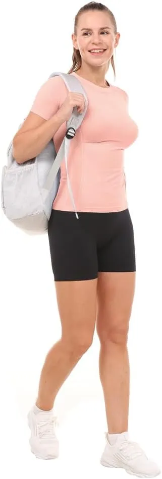 MathCat Workout Shirts for Women Short Sleeve, Workout Tops for Women, Quick Dry Gym Athletic TopsSeamless Yoga Shirts