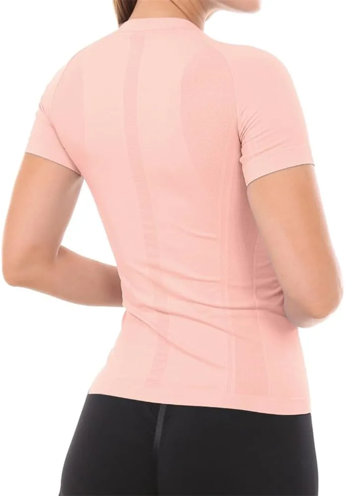 MathCat Workout Shirts for Women Short Sleeve, Workout Tops for Women, Quick Dry Gym Athletic TopsSeamless Yoga Shirts