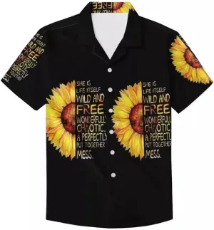 Men's Floral Print Fashion Button Down Casual Shirt Summer Top Short Sleeve