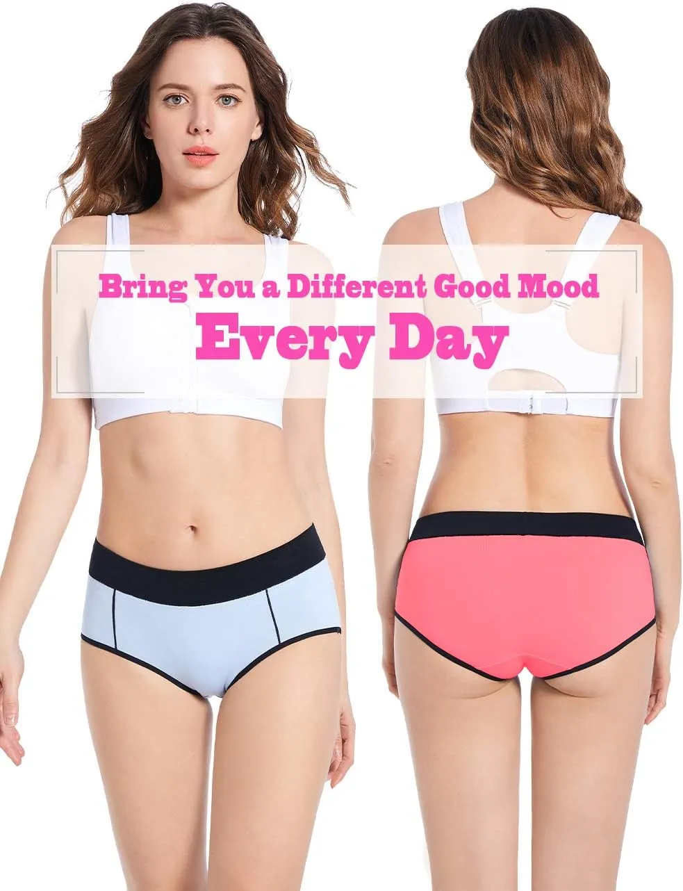 Molasus Women's Soft Cotton Briefs Ladies Mid-High Waisted Full Coverage Panties (Regular & Plus Size)
