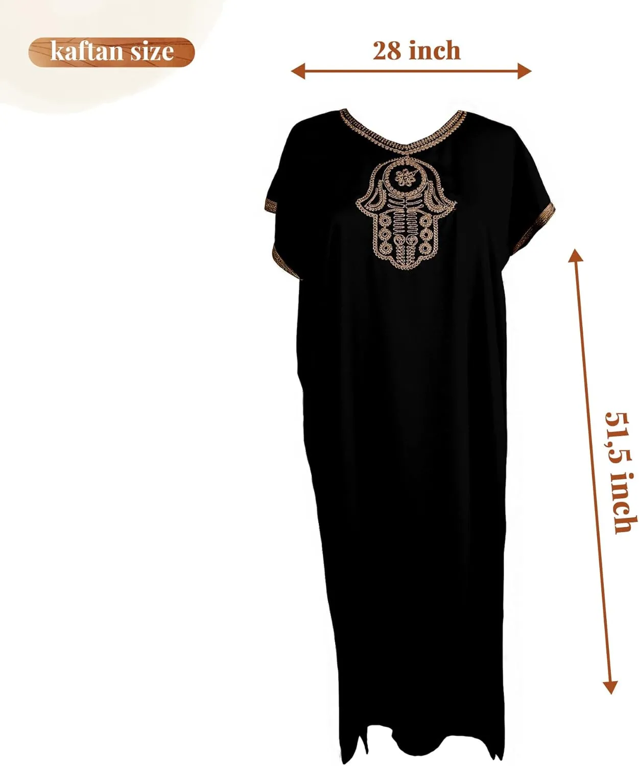 Moroccan Kaftan Dress  One Size Plus for Women as Loungewear, Beach Cover-Up, Bridal, Bridesmaid, Honeymoon & Daily Wear