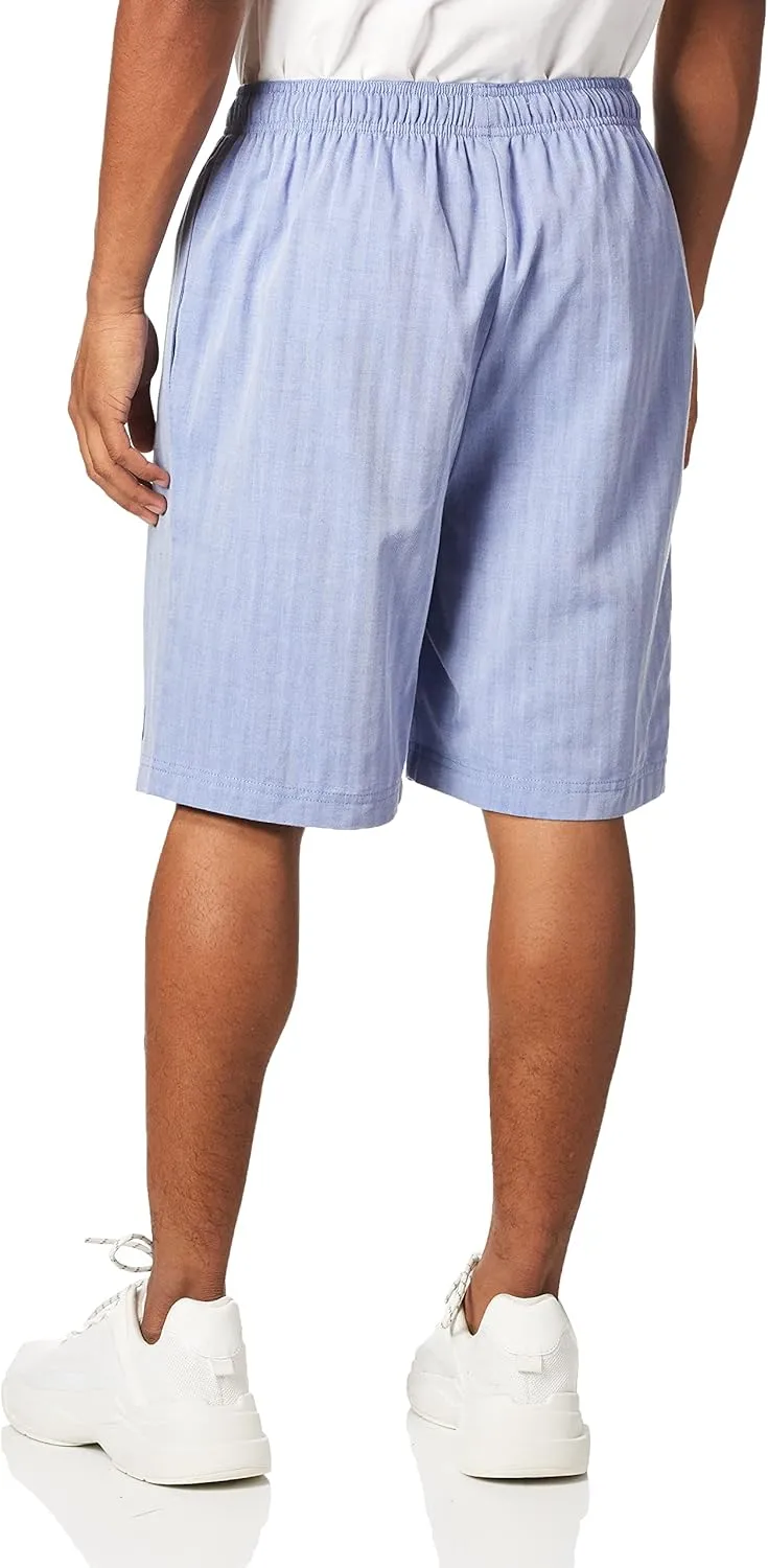 Nautica Men's Soft Woven 100% Cotton Elastic Waistband Sleep Pajama Short